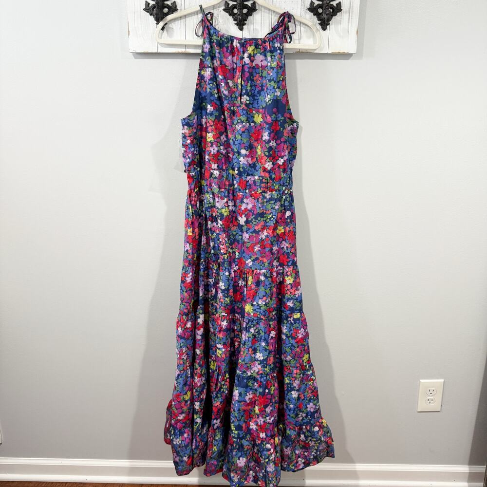 Summersalt High Neck Tiered Maxi Dress Floral Print Size L NWOT